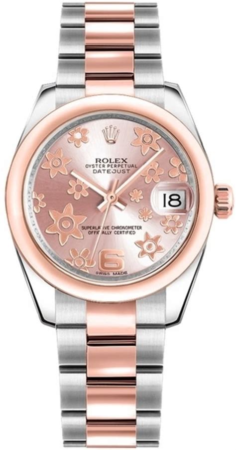 rolex flower dial rose 31|timekee rolex 31mm.